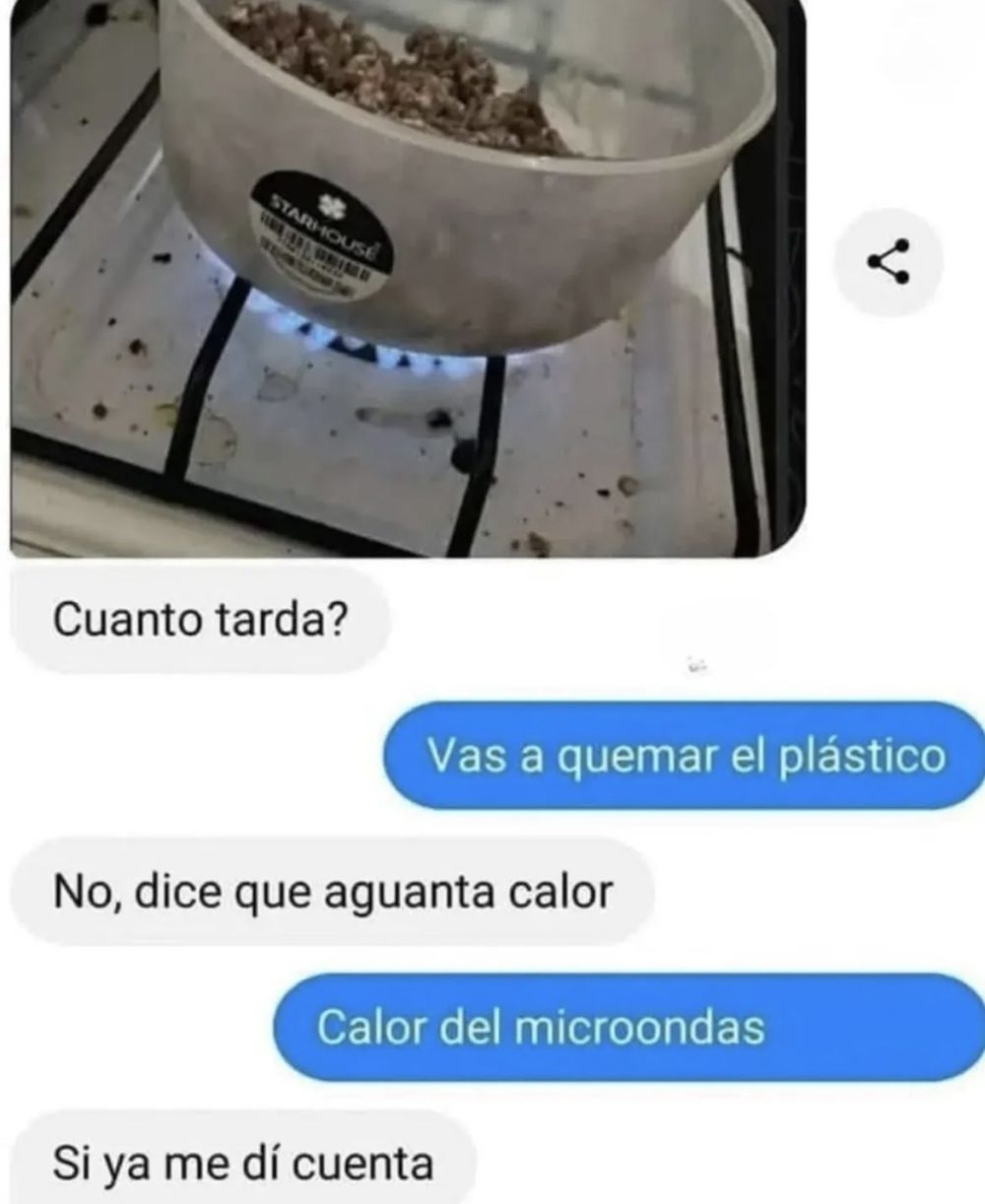 El plástico sí aguanta calor… hasta que no - meme