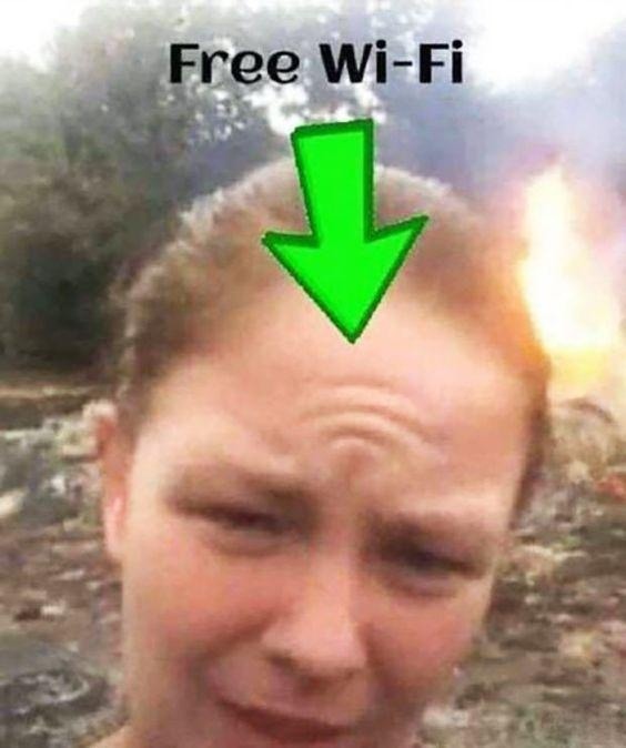 Free Wi-Fi got us like - meme