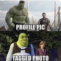 Profile pic vs tagged photo
