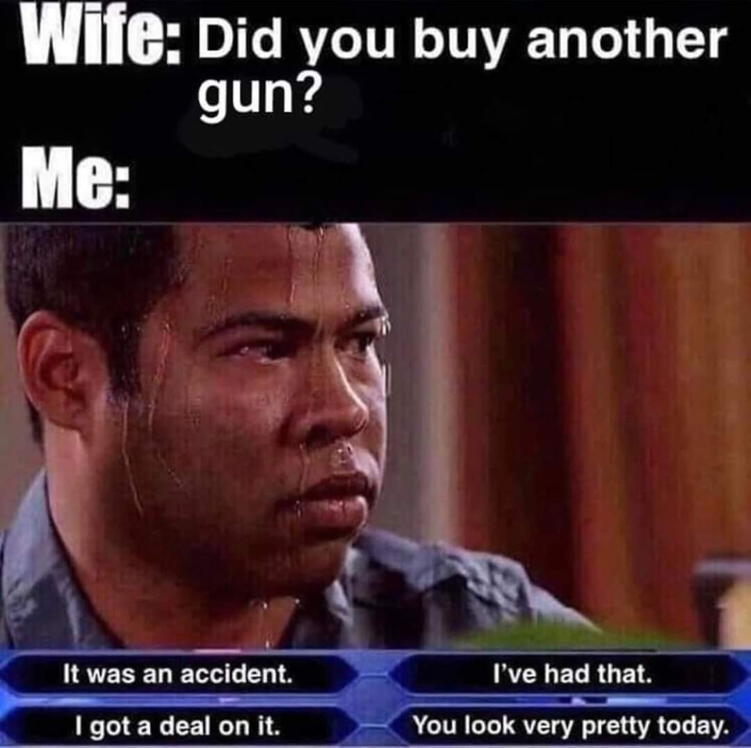 It came free with the $600 gun lock.... - meme