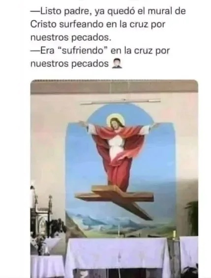 Cristo surfeador - meme