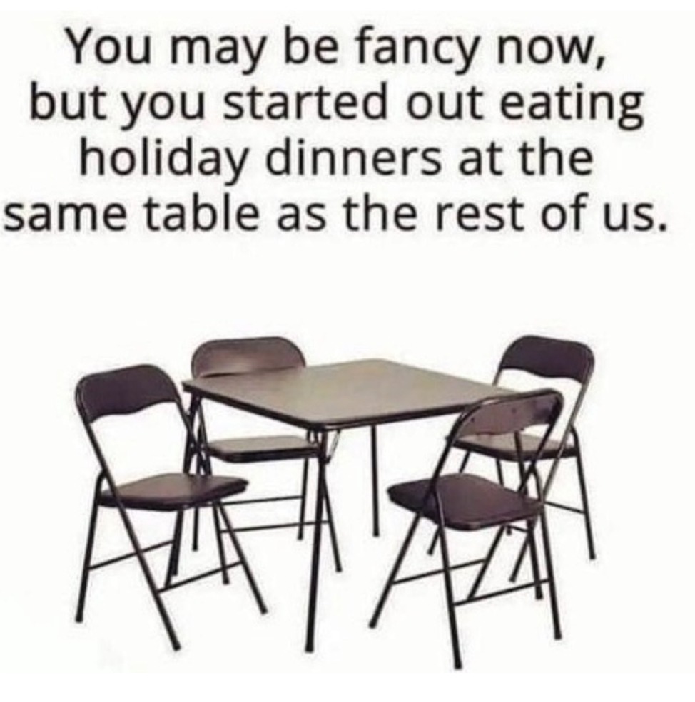 Kids table was lit! - meme