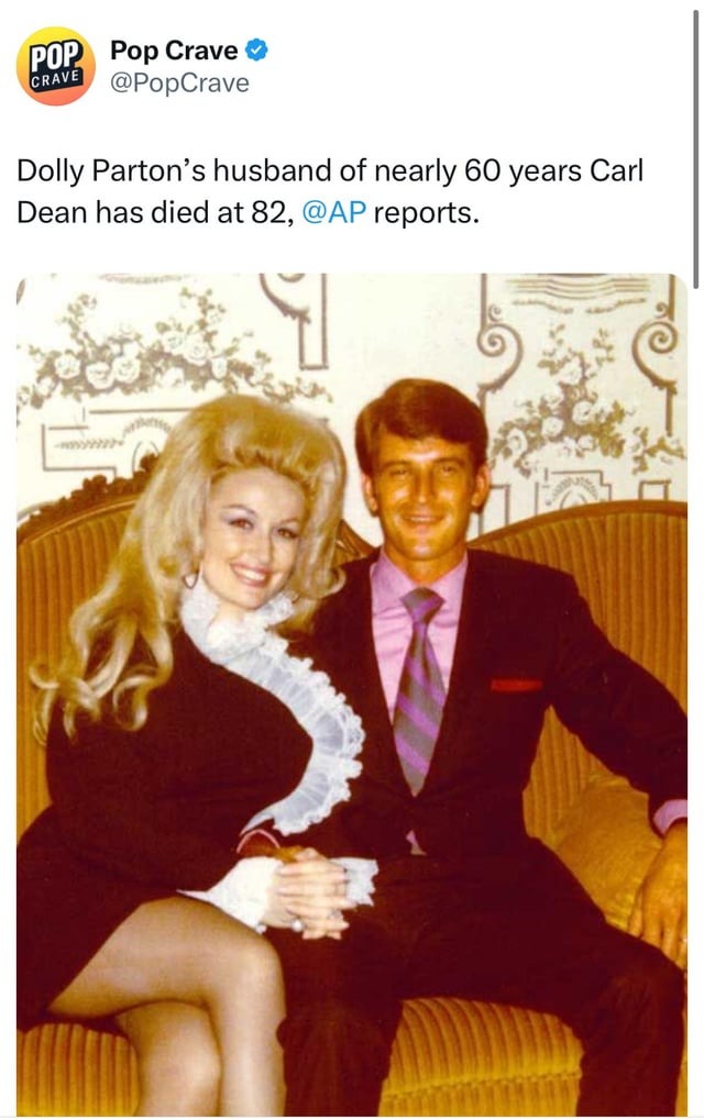 Dolly Parton's husband passed away meme news