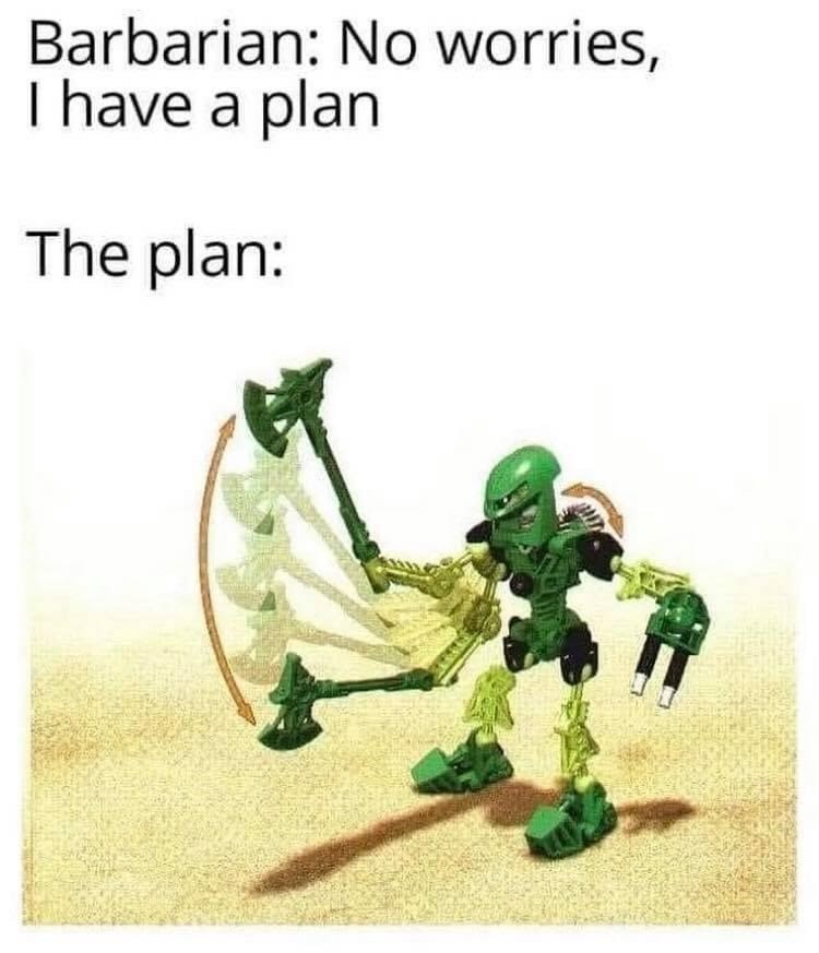 Clickity clackity my plan is to attackatthee - meme