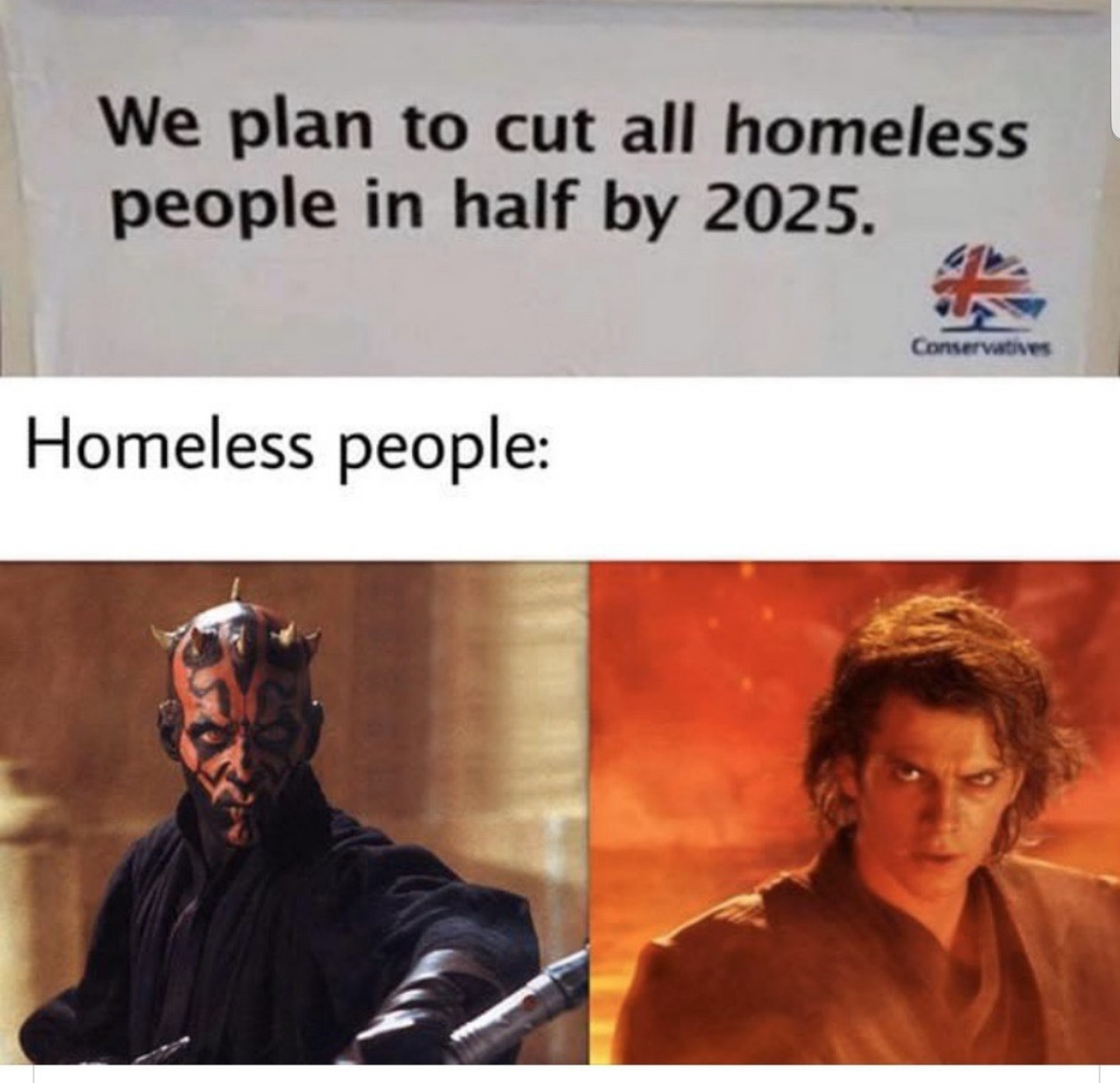 They both lost the high ground - meme