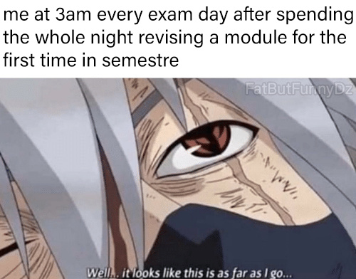exam huh - meme