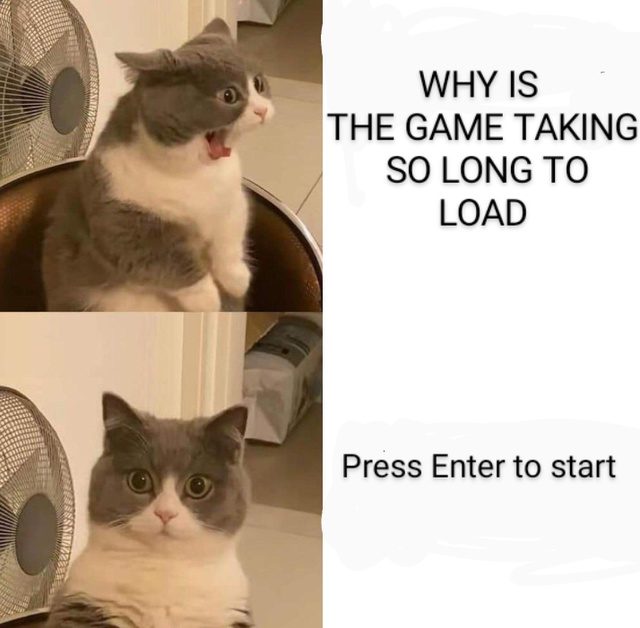 Why is the game taking so long to load?!? - meme