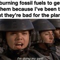 Fossil fuels are bad for the planet. Let's burn them