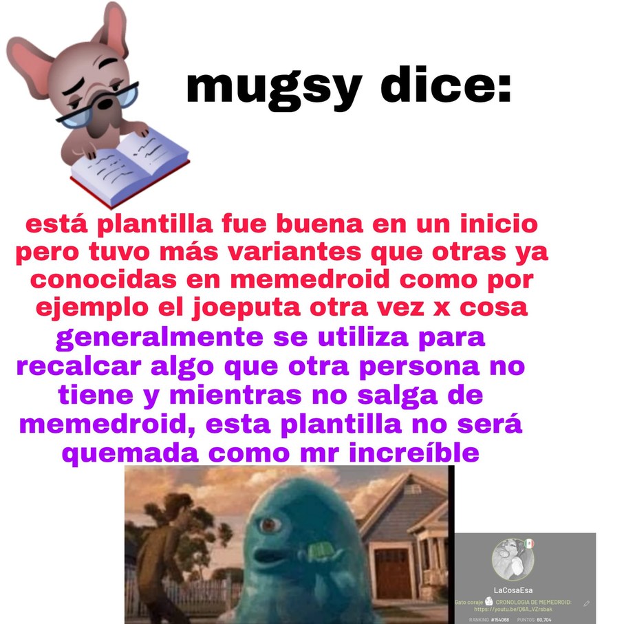 Mugsy dice: - meme