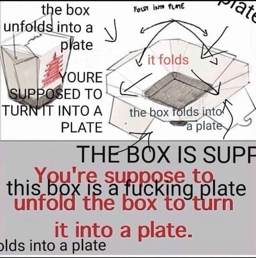 It folds......INTO A FUCKING PLATE!!! - meme
