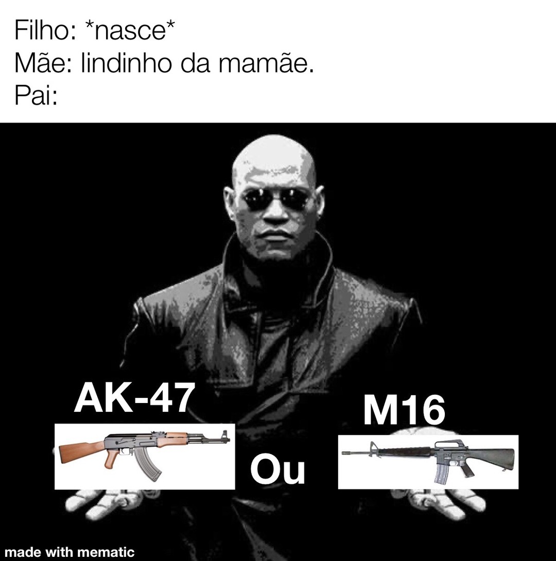 M16 pra selva e AK-47 pro deserto - meme