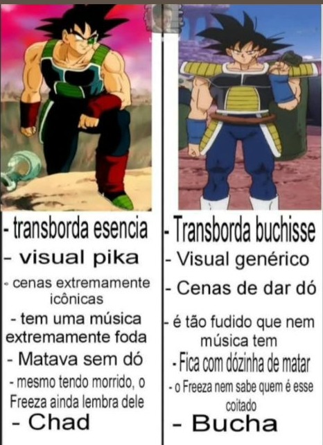 Bardock do Z faz o do Super de puta - meme