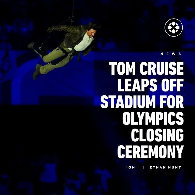 Tom Cruise Olympics closing ceremony jump meme