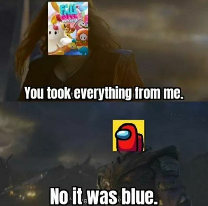 Blue is the impostor - meme