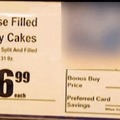 Wait what?! This spelling mistake says that there is party cakes on sale for $6.99 each, BUT THEIR FILLED WITH MOUSES!?