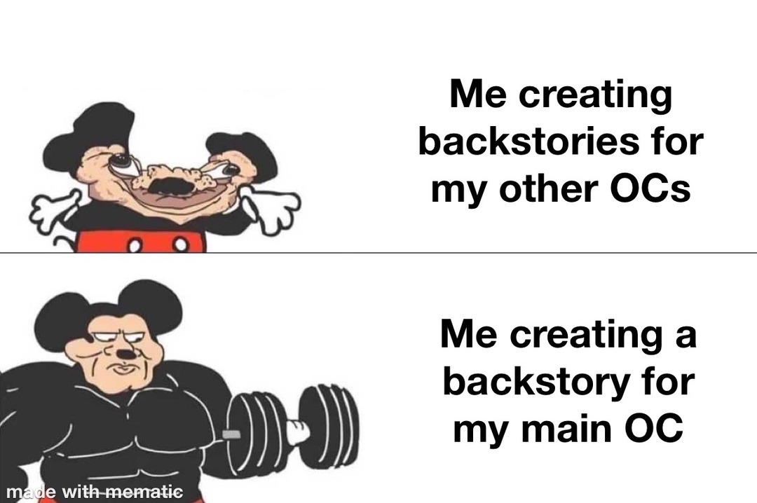 OC means “Original Character” in case you didn’t know. - meme