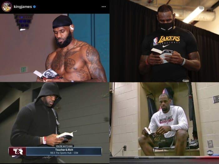 LeBron really likes to read. But only page 1. - meme