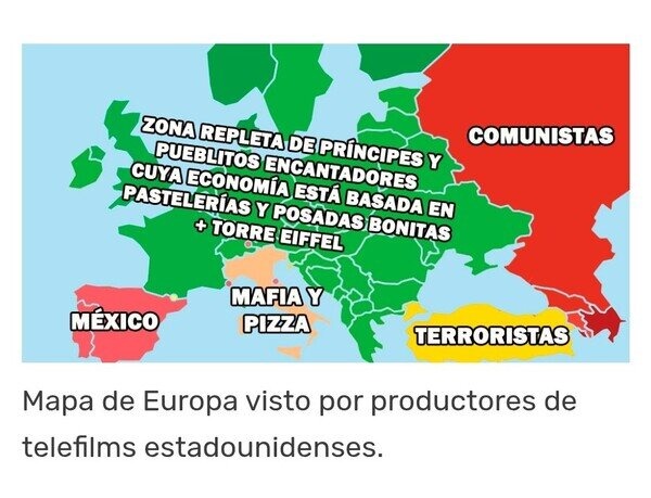 el viejo continente visto por EEUU - meme