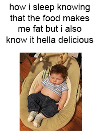 sleep and food - meme