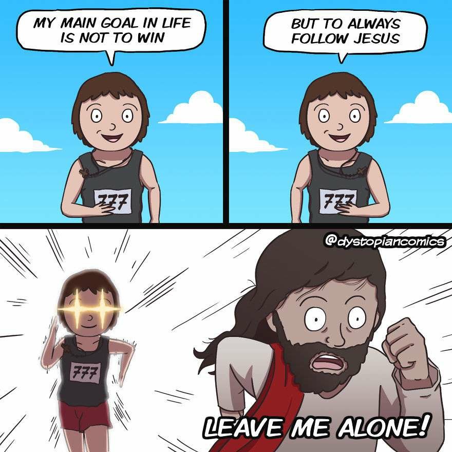 Run Jesus run - meme