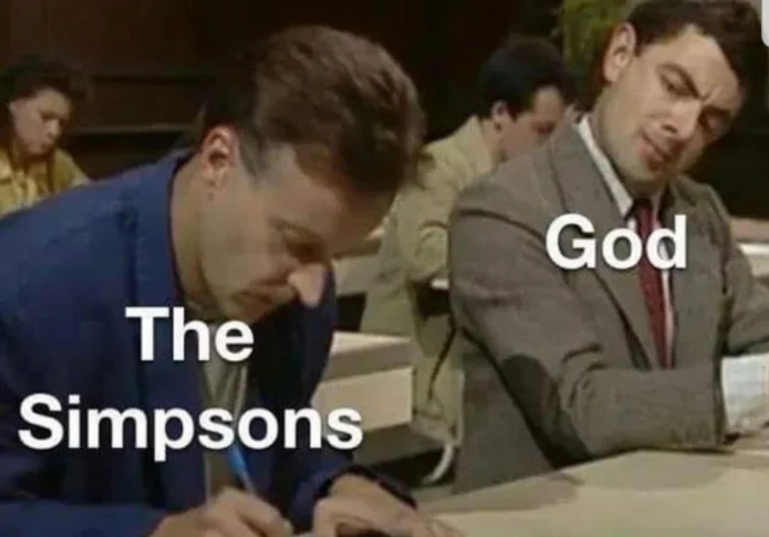 Even God was on the Simpsons - meme