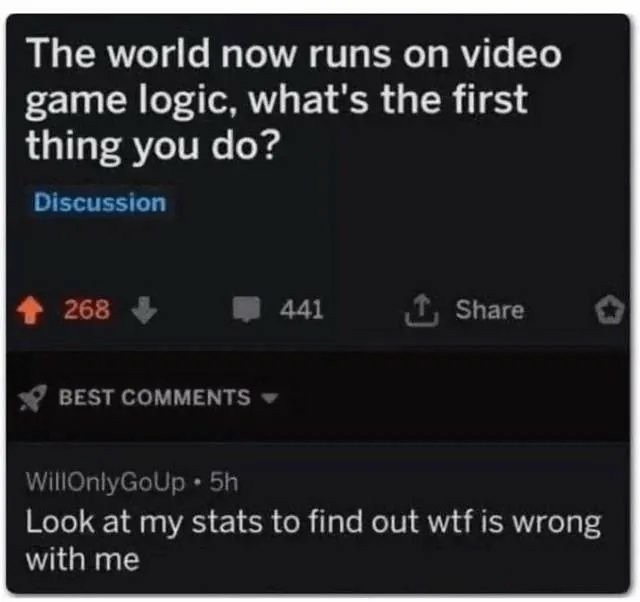 Game logic prevails - meme
