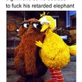 Big bird is just a yellow ostrich