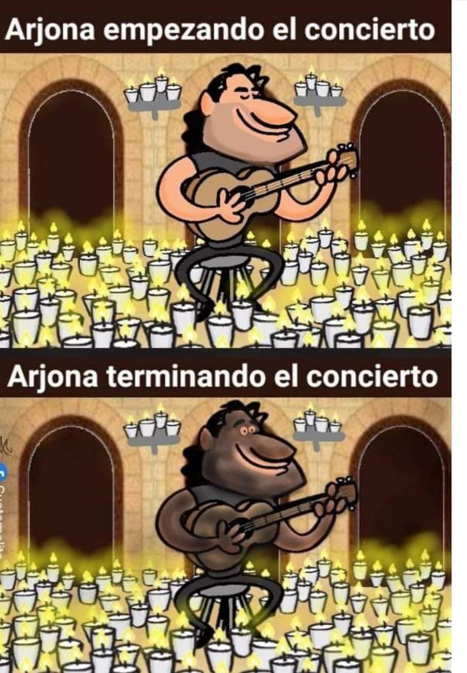 El concierto que Arjona dio ayer - meme