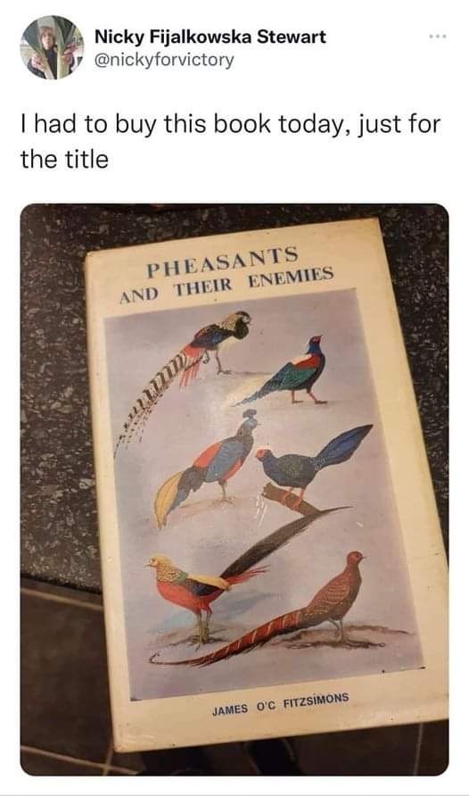 Pheasants and Their Enemies - meme