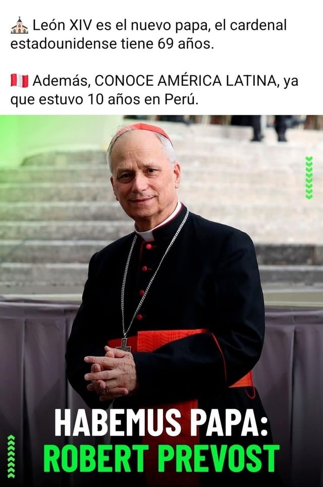 Habemus Papa: León XIV, el gringo que vivió en Perú - meme