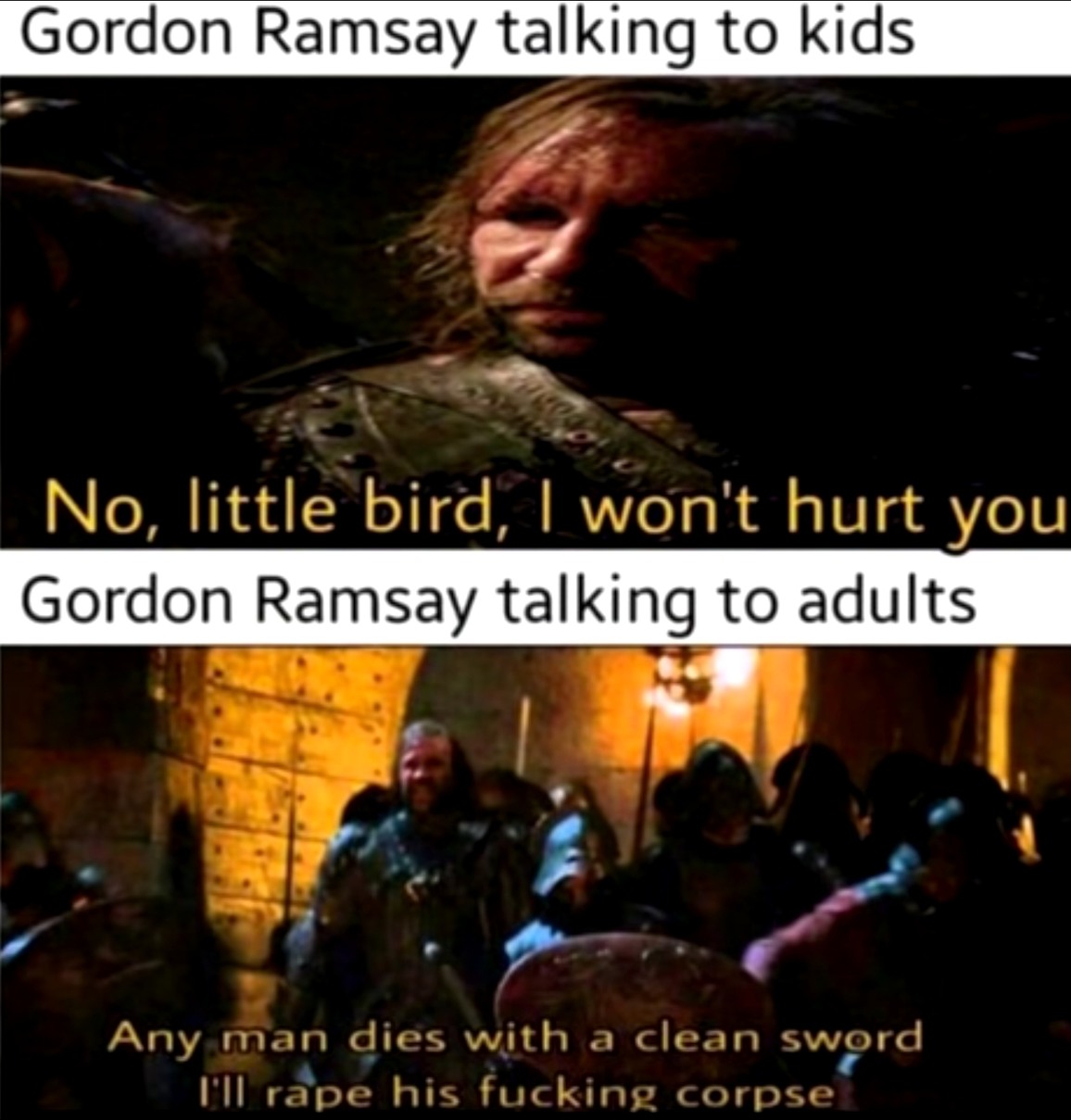 Gordon Ramsay is.................................................. a chef? I didnt find anything clever to say - meme