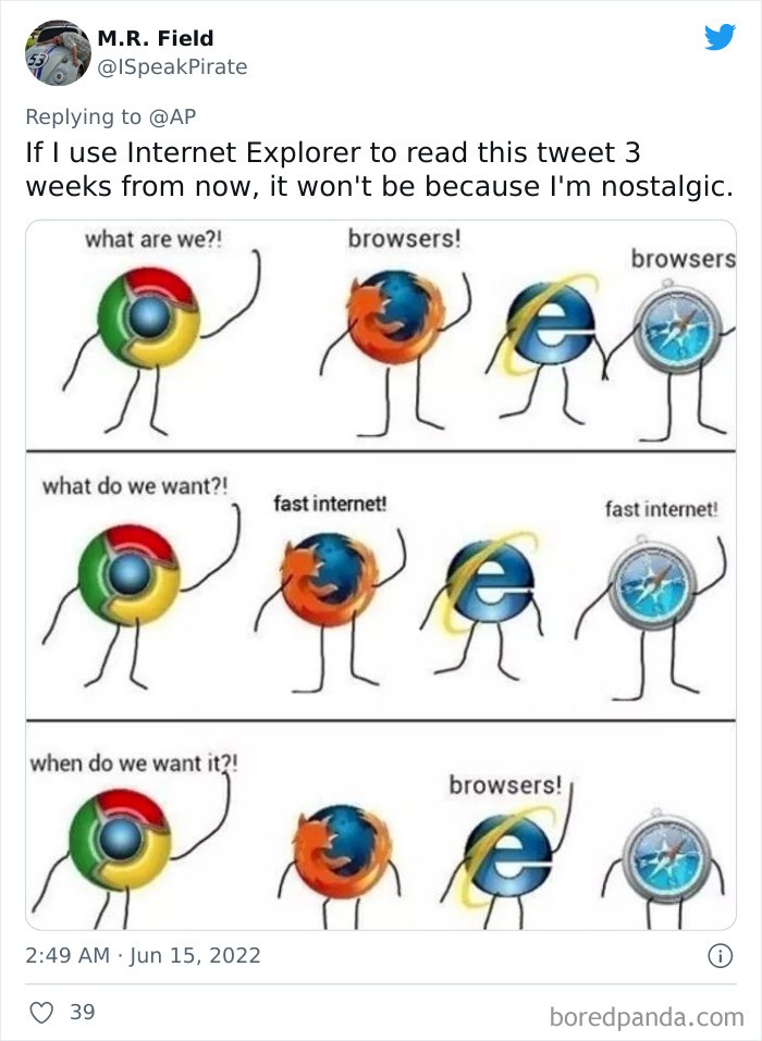 R I P Internet Explorer - meme