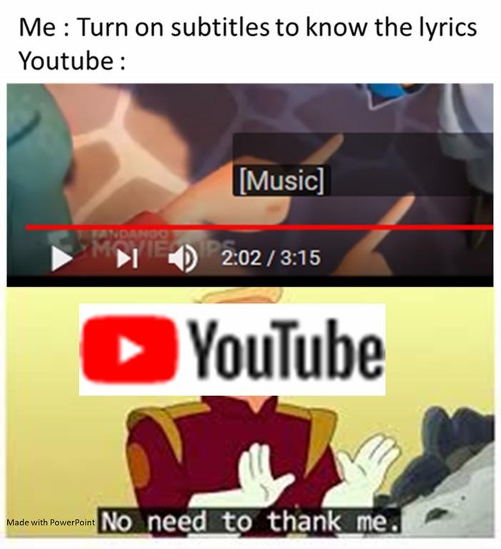 Thanks YouTube - meme