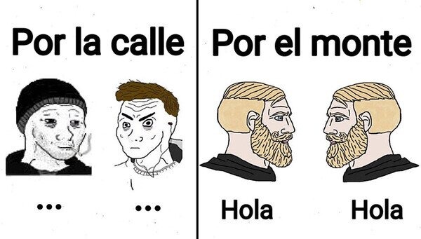 Colegas de monte - meme