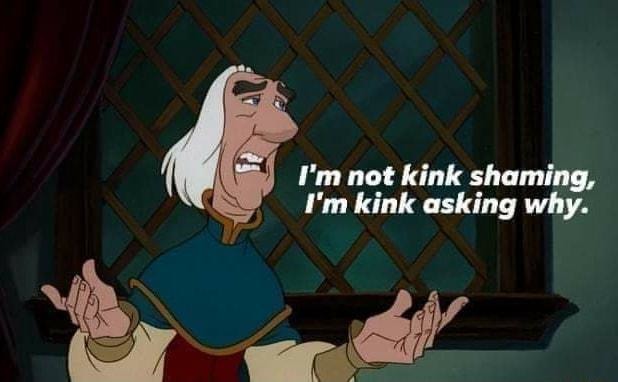 I’m not kink shaming, I’m kink... curious - meme