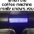All knowing coffee machine