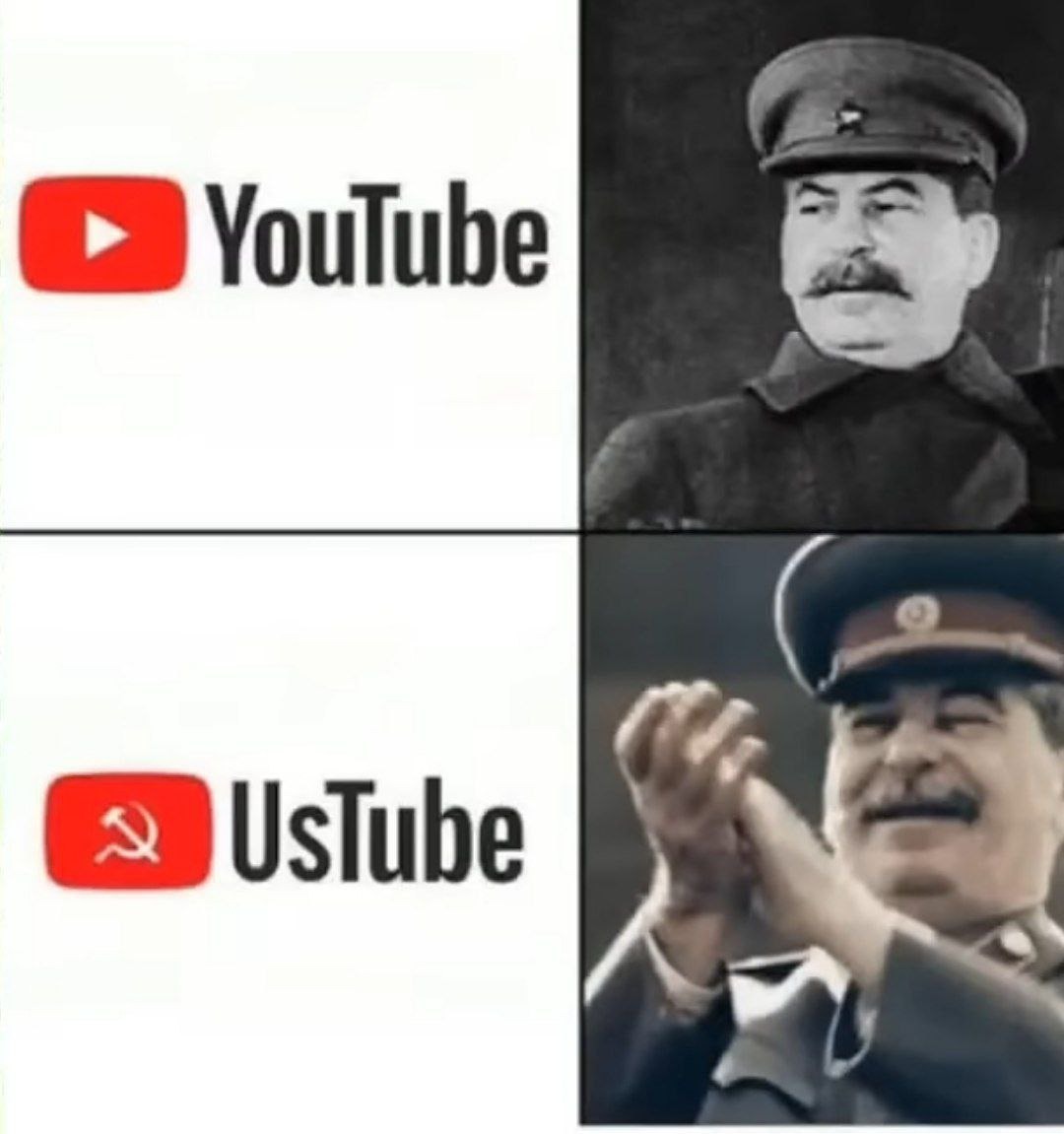 YouLube and UsTube: two very different vibes - meme