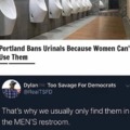 Portland bans urinals xd