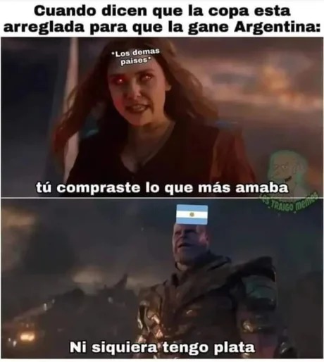 La realidad de Argentina ganando la copa - meme