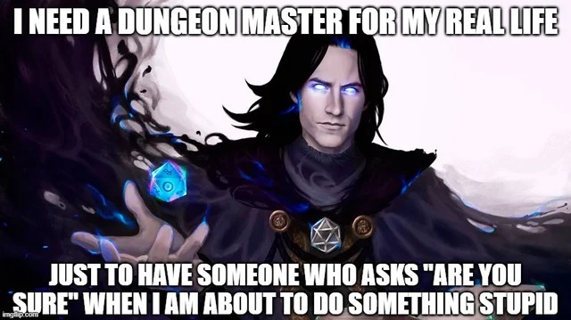 Dungeon master for real life - meme