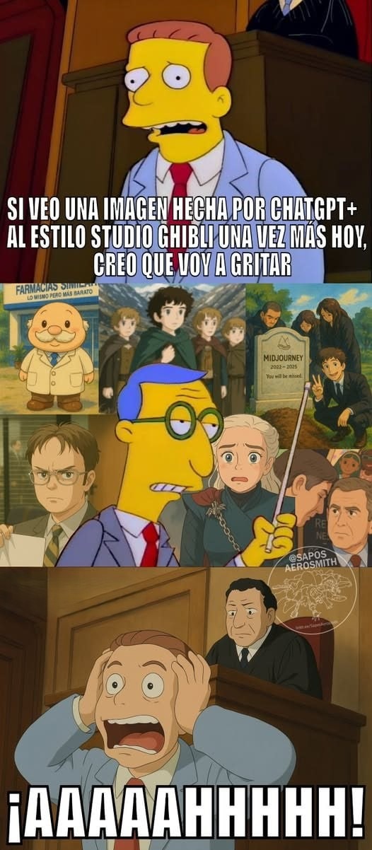 Si veo una imagen estilo Ghibli hecha por ChatGPT una vez más, creo que voy a gritar - meme