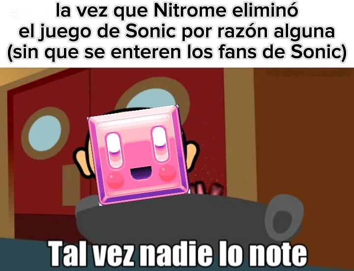El juego se llamaba Sonic demo o algo así. - meme