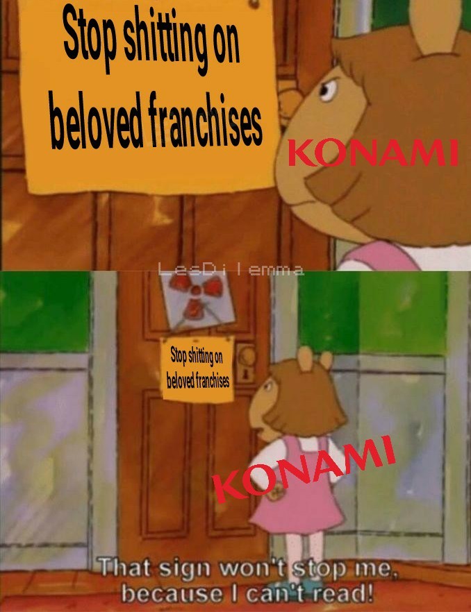 Konami still a bish - meme