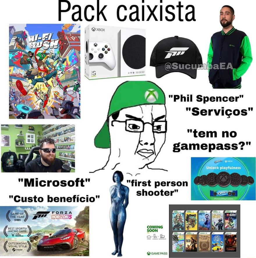 Nada contra mas é só jogo de FPS e corrida - meme