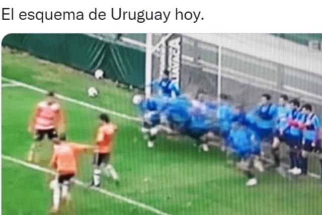 El esquema de Uruguay contra Portugal - meme