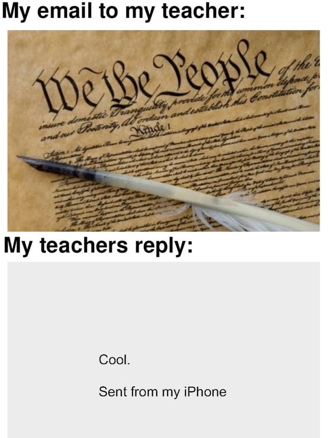 My email to my teacher - meme