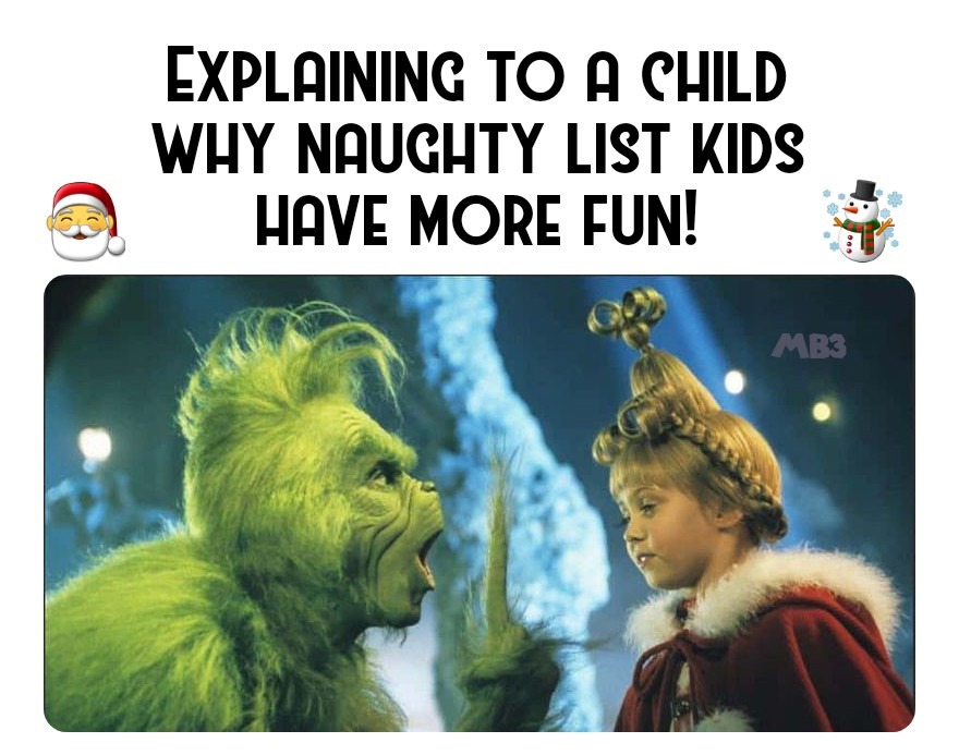 Explaining Naughty List Kids - meme