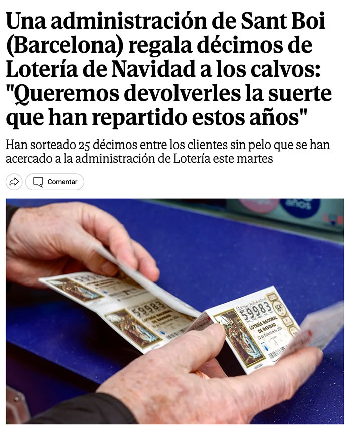 Devolviendo la suerte a los calvos - meme