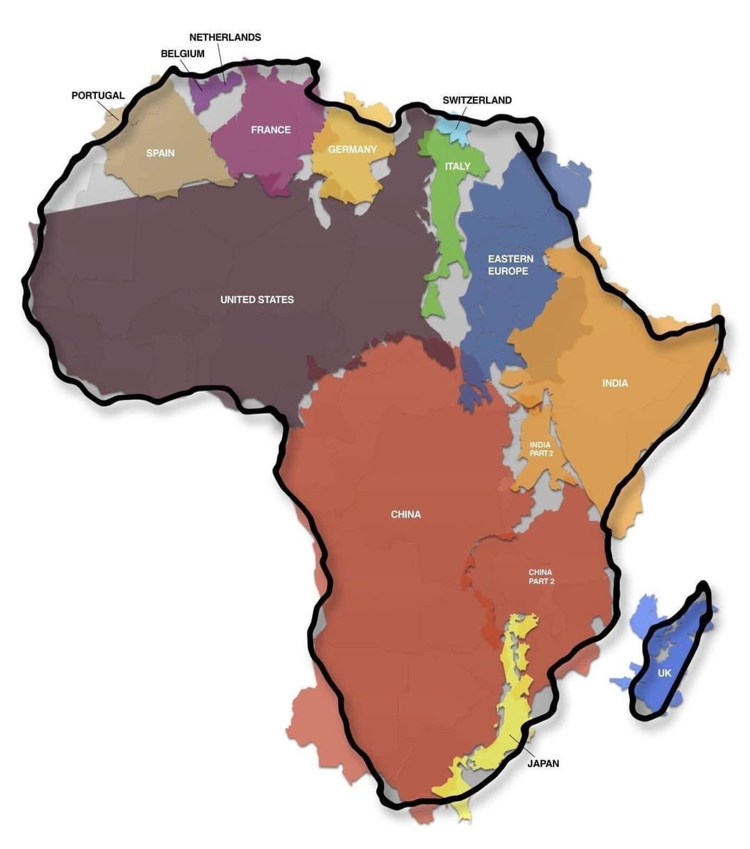 Africa is massive - meme