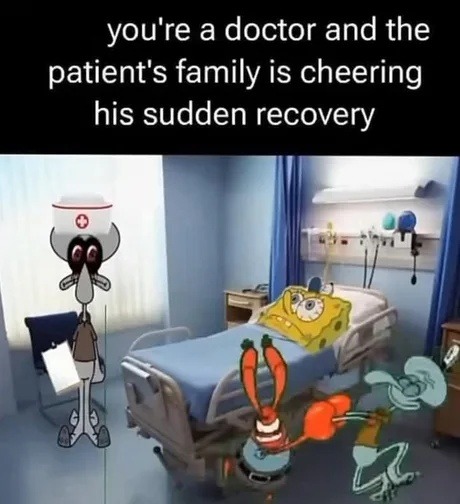 When the patient wakes up too early - meme